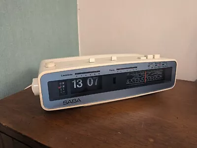SABA Flip Clock Radio 1970's - Excellent Condition • £49.99