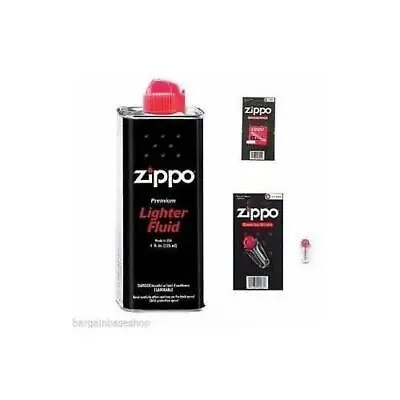 Zippo Petrol Fuel Lighter Fluid Or 6 Flints Or 1 Wick - Genuine Products Options • £3.13