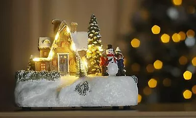 Christmas Village Scene Ornament LED Decoration Xmas Traditional Light Festive • £18.19