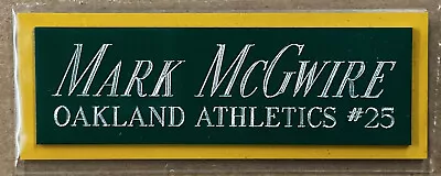 MARK MCGWIRE A's NAMEPLATE FOR AUTOGRAPHED SIGNED Baseball Display CUBE CASE • $7.99