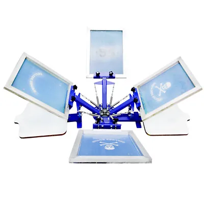Screen Printing 4 Color 2 Station Press Machine Rotary Printer Free Combination • $361.90