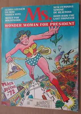 Ms. Magazine July 1972 Wonder Woman For President Murphy Anderson Art 1st Issue • $103.95