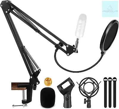 Adjustable Microphone Stand Desk Suspension Scissor Arm Mic Boom Arm Compatible • £23.23