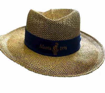 Hanes Olympics Vintage Straw Hat 1996 Brown Atlanta 100 1996 Panama Hat • $34.99