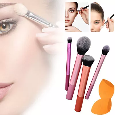 Real Techniques Makeup Brushes Set Foundation Smooth Blender Sponges Puff AU • $17.66