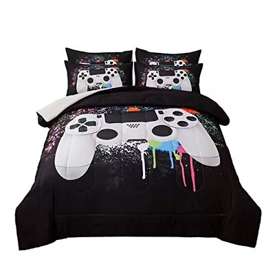 Akkialla Gamer Bedding Sets For Boys Queen Size 3-Piece Gaming Comforter Sets... • $59.03