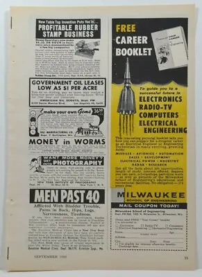 Milwaukee School Of Engineering Print Ad Popular Mechanics Magazine Sept 1960 • $9.99