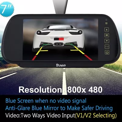 7  LCD Screen Car Rear View Headrest Mirror Monitor For Bus Car Reverse Camera • $50.80