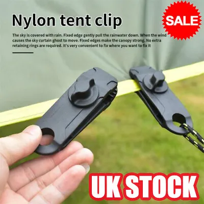 £9.59 • Buy Tent Tarp Tarpaulin Clips Lock Grip Awning Clamp Tool Bungee Cord Heavy Duty NEW