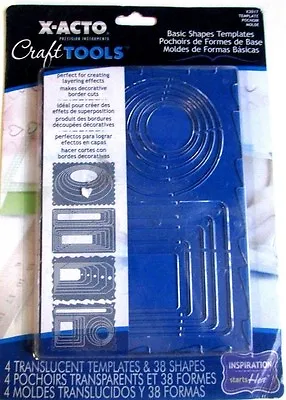X-ACTO Precision Instruments Basic Shapes Includes 4 Templates - 38 Shapes-NEW • $14.99