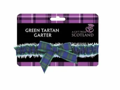 Ladies Elasticated Garter Scottish Green Tartan Party Night Out Wedding • £9.99