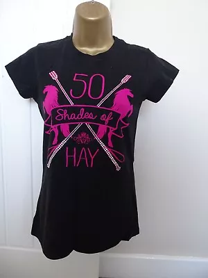 NEW RARE Katie Price Equestrian  50 Shades Of Hay  Riding T-shirt Size 10 - S/M • £19.99