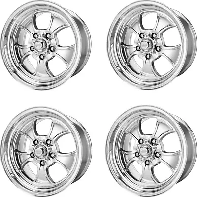 Set 4 American Racing Vintage VN450 Hopster 17x8 5x5 Polished Wheels 17  -11mm • $2172