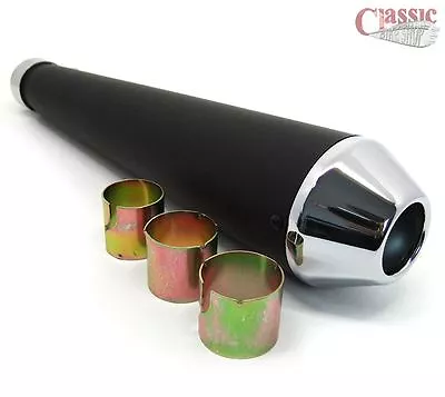 £49.95 • Buy Universal Megaphone Exhaust Silencer Muffler Black And Chrome