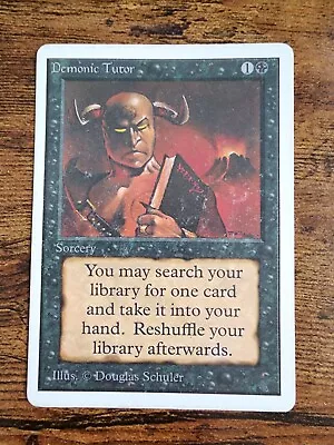 $67.87 • Buy MTG Demonic Tutor ⭐UNLIMITED⭐ ⭐2nd Edition⭐ ⭐10 REAL HQ PICS⭐⭐ MP/HP+ 1993 Magic