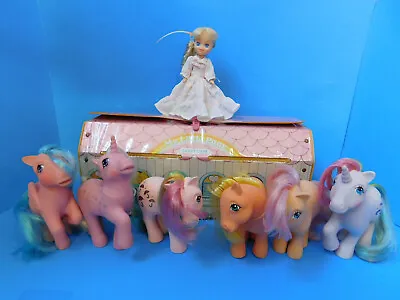 My Little Pony Vintage Carry Case With 6 Ponies & Megan Parasol Firefly And More • $95