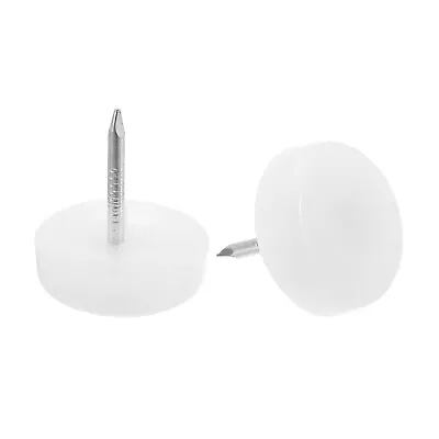 Nail On Furniture Glides 50pcs 19mm Plastic Furniture Feet Sliders White • £5.83