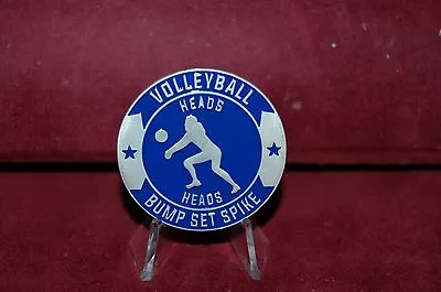 Volleyball Flipper Heads Tails Referee Down Ref Flip Coin Token Medal • $18.99