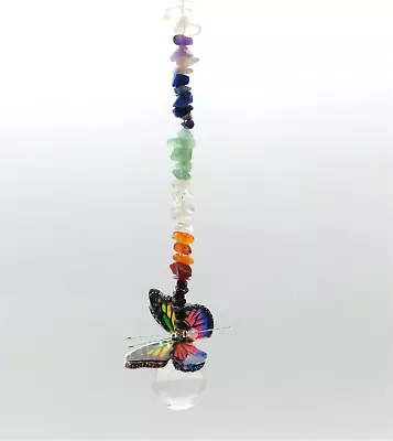 Butterfly Rainbow Crystal Chakra Suncatcher • £6.99