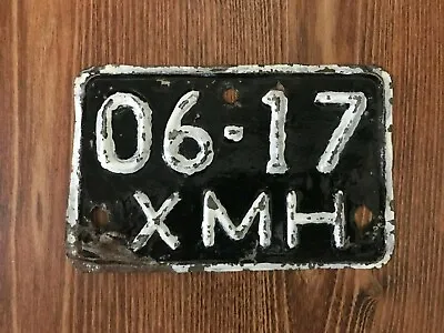 USSR SOVIET BLACK MOTORCYCE LICENSE PLATE - ХМН KHMELNITSKY Territory UKRAINE • $12