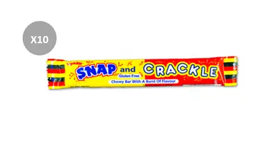 900868  10 X 18g SWIZZELS SNAP & CRACKLE VEGAN CHEW BAR WITH A BURST OF FLAVOUR • $4.90