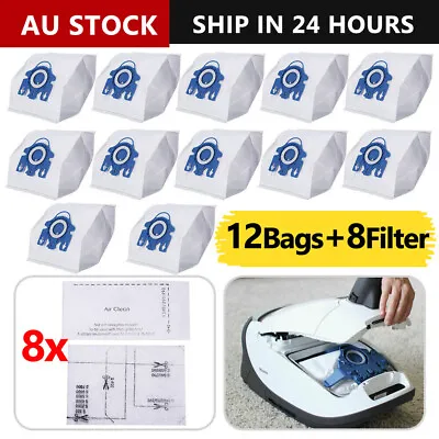 12x Vacuum Cleaner Bags For Miele FJM Hyclean 3D GN C2 C3 S2 S5 S8 S5211 S5210 • $17.59