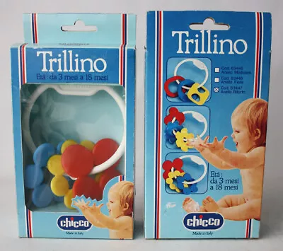 2x Rare Vintage 80's Chicco Rattle Trillino Baby Toy Made In Italy New Nos ! • $19.99