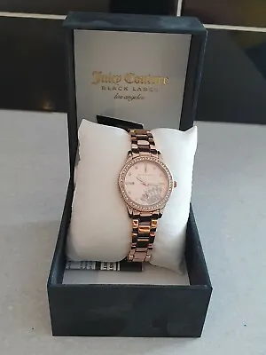 £44.99 • Buy Juicy Couture Ladies Logo Face Quartz Rose Gold Watch Brand New ~ RRP £89.99 ~