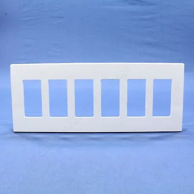 $38.69 • Buy Leviton White 6-Gang Midway Size Decora Screwless Wallplate Cover GFCI SJ266-SW