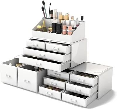 Makeup Cosmetic Organizer Storage Drawers Display Boxes Case With 12 Drawers • $52.49