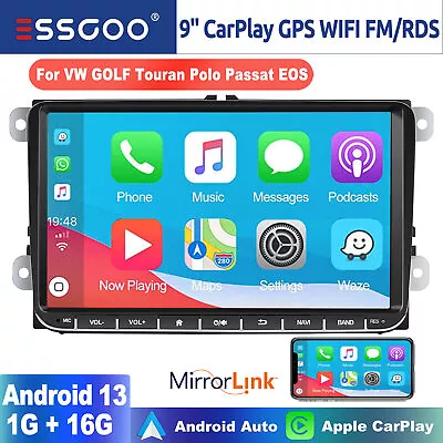 Carplay 9  For VW Volkswagen Jetta Passat Android 13 Car Stereo Radio GPS WIFI • $94.45