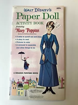 1964 Walt Disney’s Paper Doll & Aciivity Book Mary Poppins Vintage • $26.30