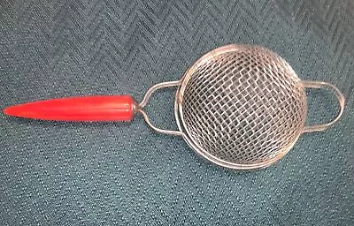 Vintage Strainer/Sifter Kitchen Utensil ANDROCK RED Bakelite Bullet Handle • $15.50