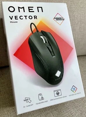 $15 • Buy HP Omen Vector Gaming Mouse Radar 3 Sensor RGB LED Wired Adjustable Weight 16000