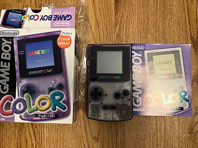 Nintendo Game Boy Color Clear Purple Console Boxed & Manual • £89.50