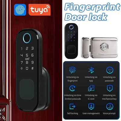 Smart WiFi Door Fingerprint Lock Touchscreen Card APP Electronic Keypad Keys UK • £62.99