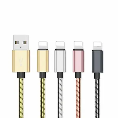 METAL Braided Charging USB Charger Data Cable For IPhone 14 13 12 11 10 8 7 6 5 • $5.70