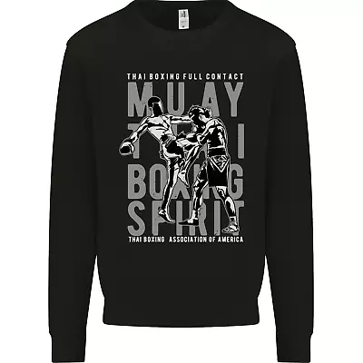 Muay Thai Boxing Spirit MMA Kick Boxing Mens Sweatshirt Jumper • $26.51