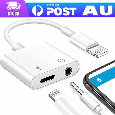 2in1 3.5mm Headphone Jack AUX Splitter Adapter For IPhone 11 SE X 8 7Plus O • $7.99