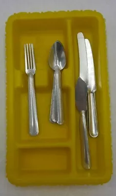 $15 • Buy SUZY GOOSE Vintage Childs Play Toy Silverware Set With Tray And 8 Pcs Flatware 