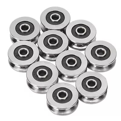 $10.36 • Buy 10pcs TV0418 4*18*8mm V Groove Track Roller Bearing Guide Rail Bearing