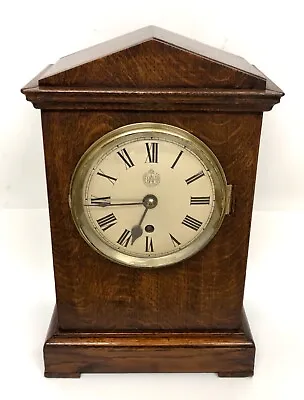 Genuine Royal Air Force (RAF) Officers Mess Oak Mantel Clock By FW Elliott • £1545