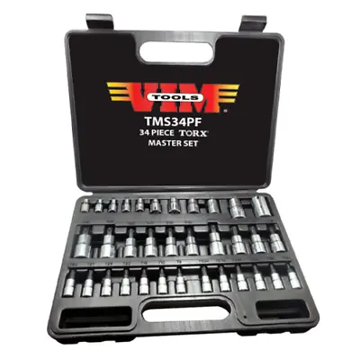 Vim Tools TMS34PF - 34 PC. Torx Master Set T10 - T60 E4 - E20 Tamper Proof Bit • $93.99