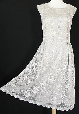 Melissa Masse Made To Measure Dress Lace Open Back Boat Neck Mid-Calf Size 6 • $33.99