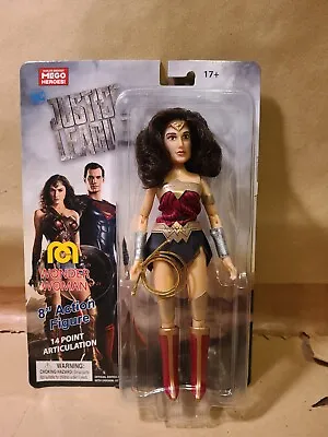 DC JUSTICE LEAGUE WONDER WOMAN MEGO Heros. 8 Inch Figure. New Sealed. Retro • $18.70