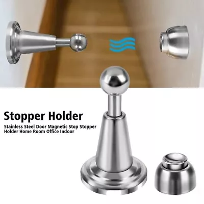 £10.69 • Buy Magnetic Door Stop Strong Metal Stainless Steel Door Stopper Wall Mounted Stops-