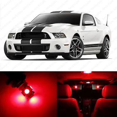 9 X Red LED Interior Light Package For 2010 - 2014 Ford Mustang + PRY TOOL • $11.99