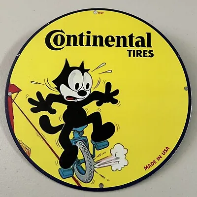 Vintage Continental Tires Porcelain Gas Oil Auto Repair Service Shop Pump Sign • $139.95