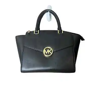  Michael Kors Hudson Black Leather Large Satchel 35H4GHUS3L Black NWT$398.00  • $200