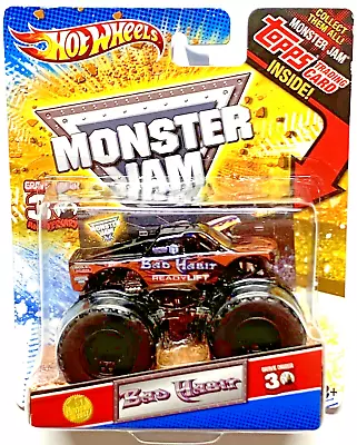 2012 Hot Wheels 1:64 Monster Jam BAD HABIT Monster Truck W/Topps Trading 30th • $39.98